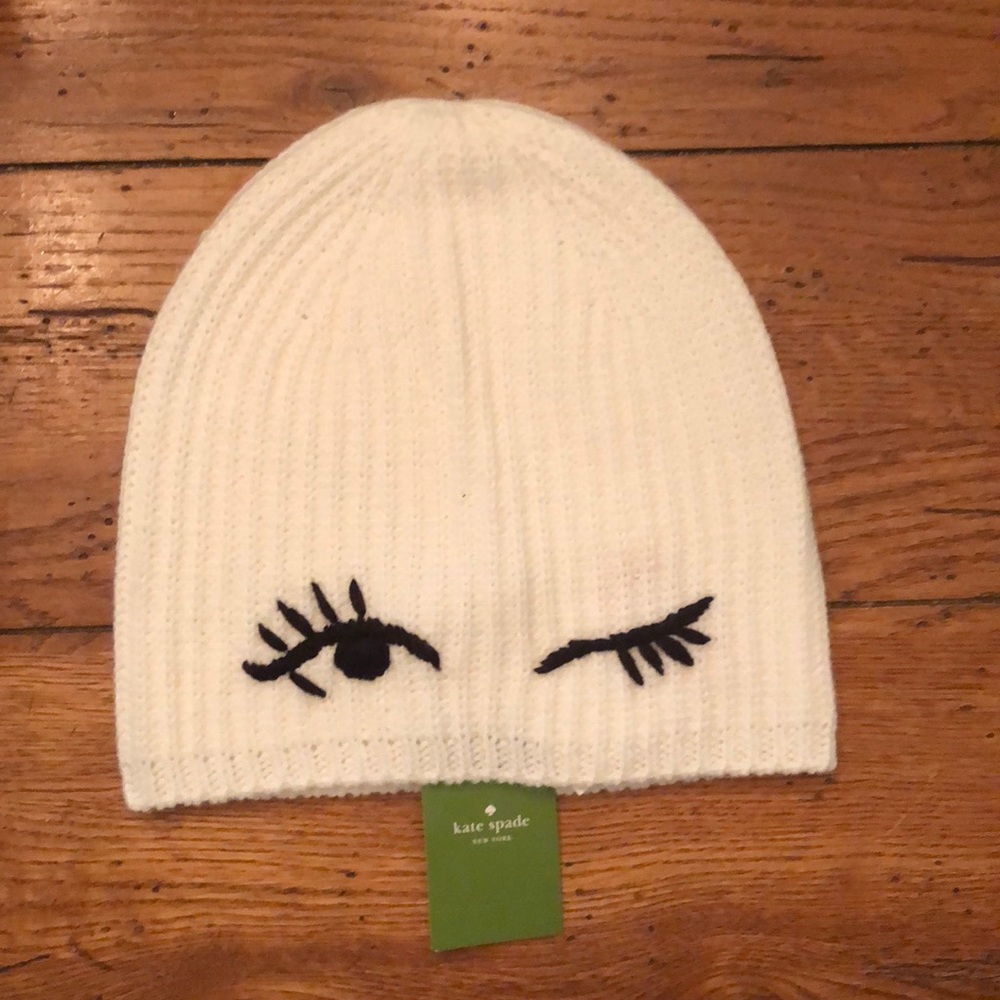 KATE SPADE WINKING BEANIE